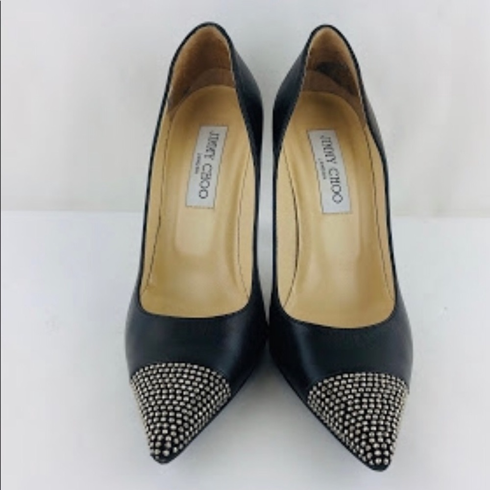 Jimmy Choo Amika Studded Toe Pumps - Picture 2 of 8